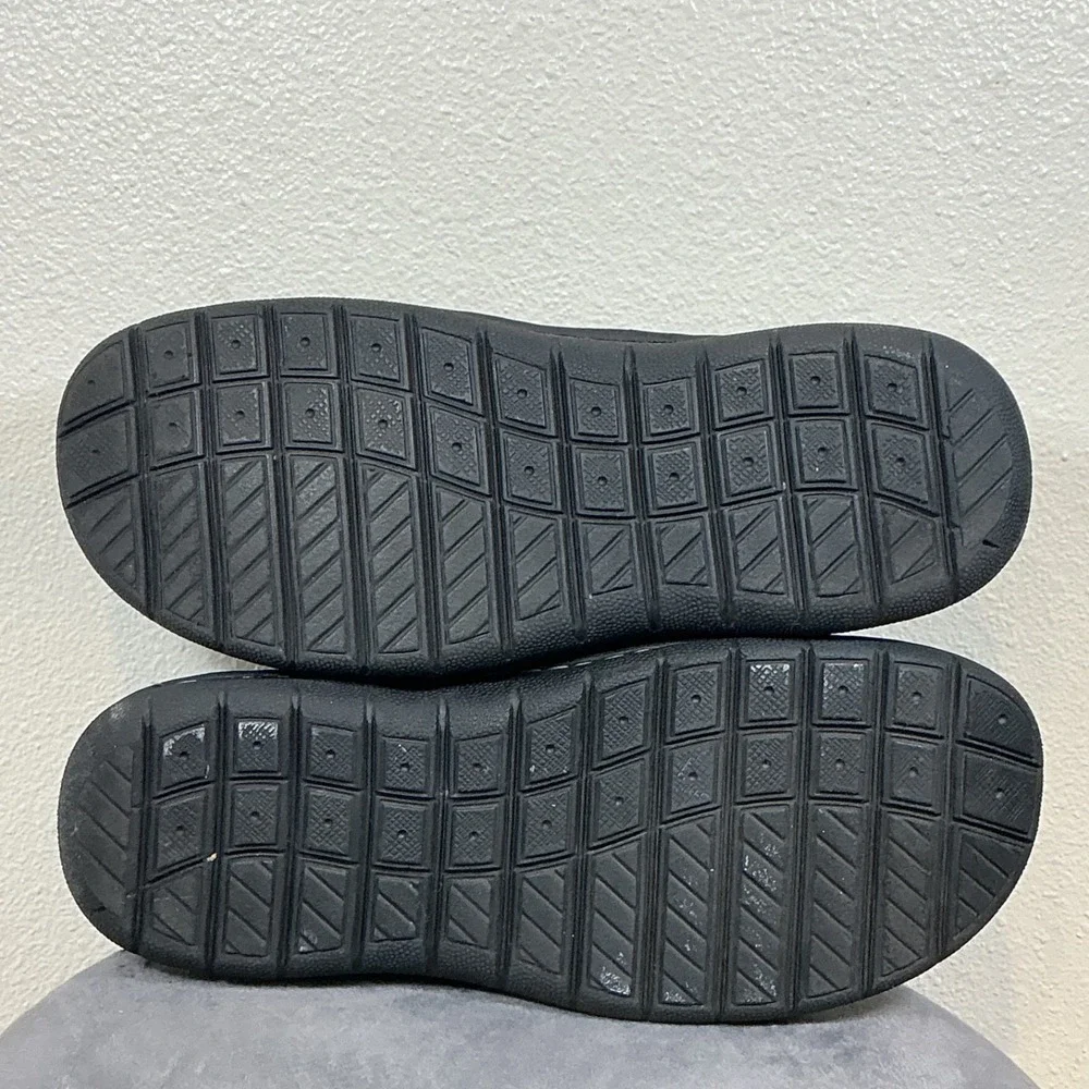 Propet Jack Mens Fisherman Sandals 13  Black Leather Adjustable Hook‎ And Loop